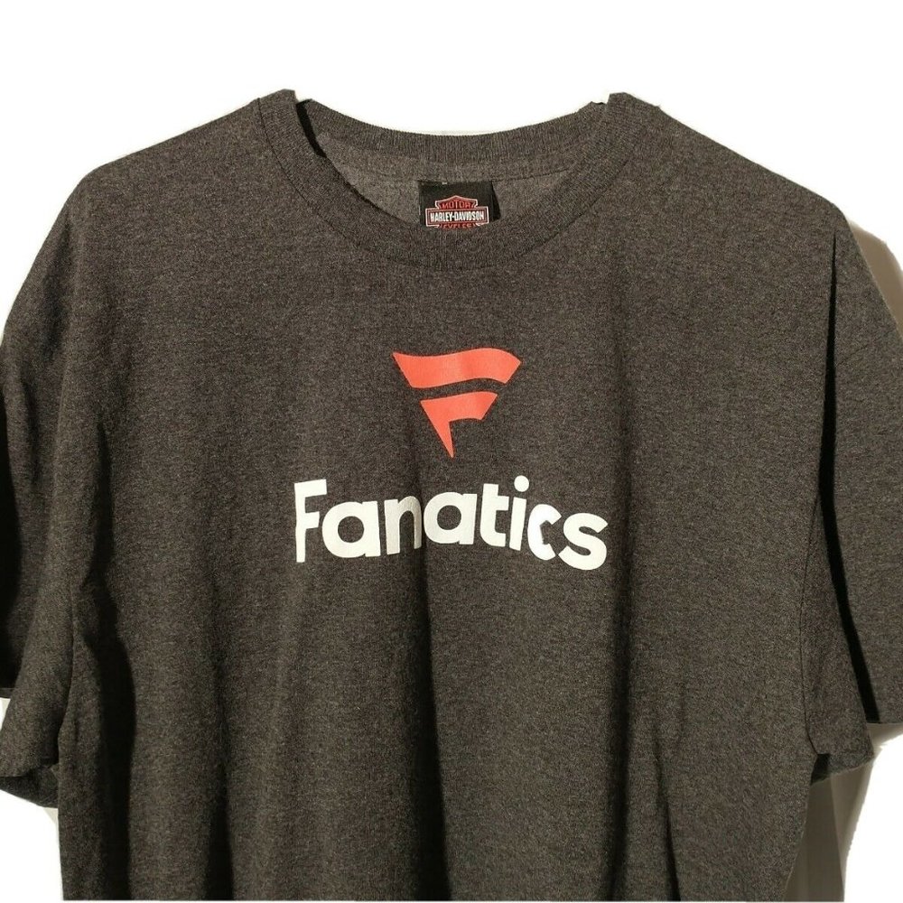 Harley Davidson Men's Large Gray Fanatics Short Sleeve Graphic Print T Shirt